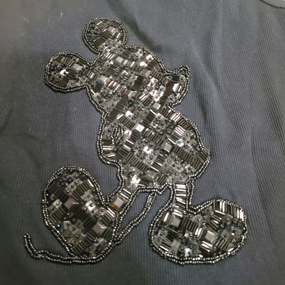 Disney mickey mouse SEQUIN tank top black